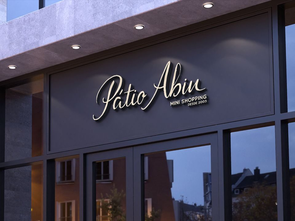 Fachada do Pátio Abin MINI SHOPPING com letreiro desde 2003